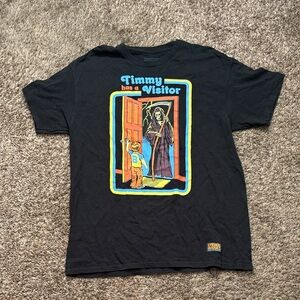 Steued Rhodes Black Graphic T-Shirt with Timmy Design Size Large